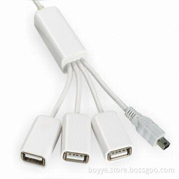 3-port USB with DC, Mini Port, Unique Style and 500mA Current Consumption